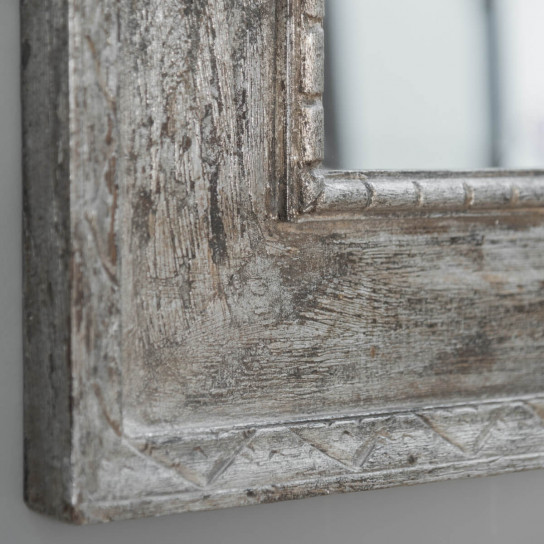 Espejo Palermo de madera con pátina bronce 140 x 80 cm