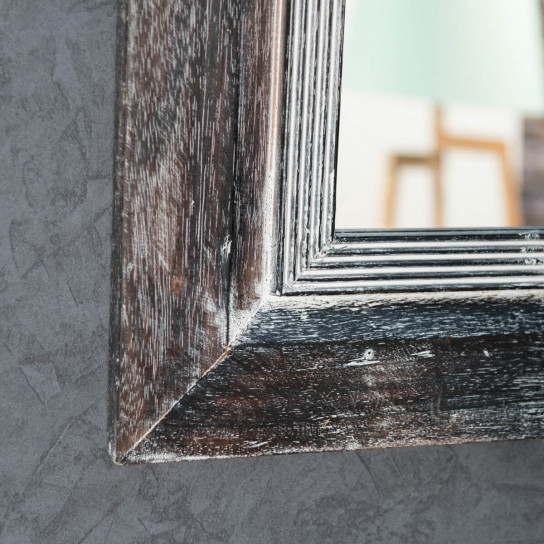 Espejo Venecia de madera con pátina lacada 140 x 80 cm