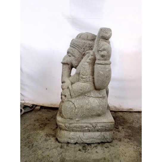 Estatua de ganesh de piedra para jardín 50 cm