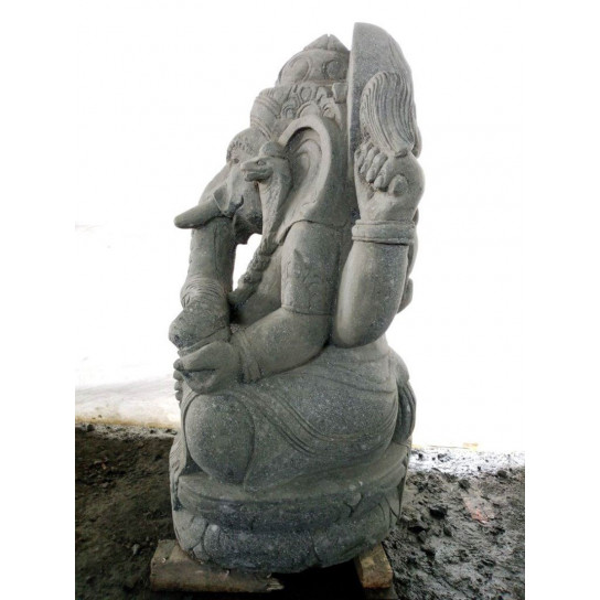 Estatua de jardín de piedra ganesh 100 cm