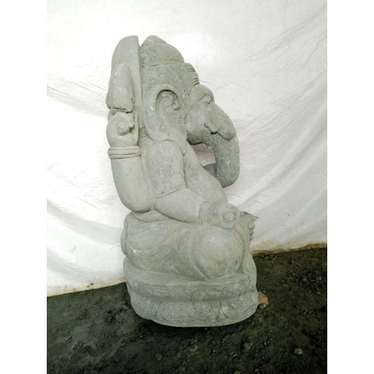 Estatua de jardín de piedra ganesh 100 cm