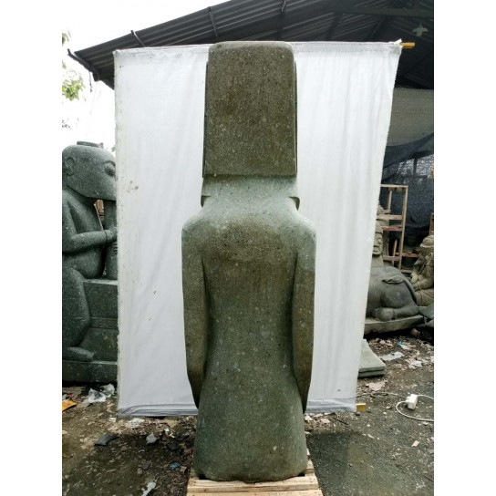 Estatua de jardín zen moai de isla de pascua en piedra natural 200 cm