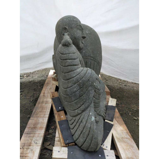 Estatua de monje tumbado de piedra natural 1m