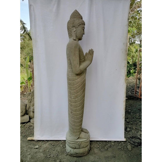 Estatua de piedra de jardín buda de pie rezo 2 m