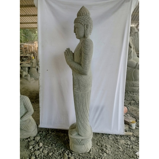 Estatua de piedra de jardín buda de pie rezo 2 m