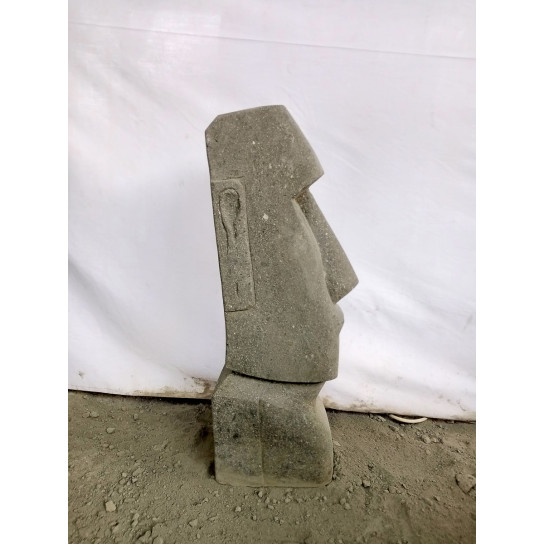 Estatua de piedra natural moái de 60 cm