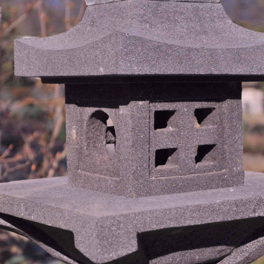 Linterna japonesa pagoda zen de piedra de lava 105 cm