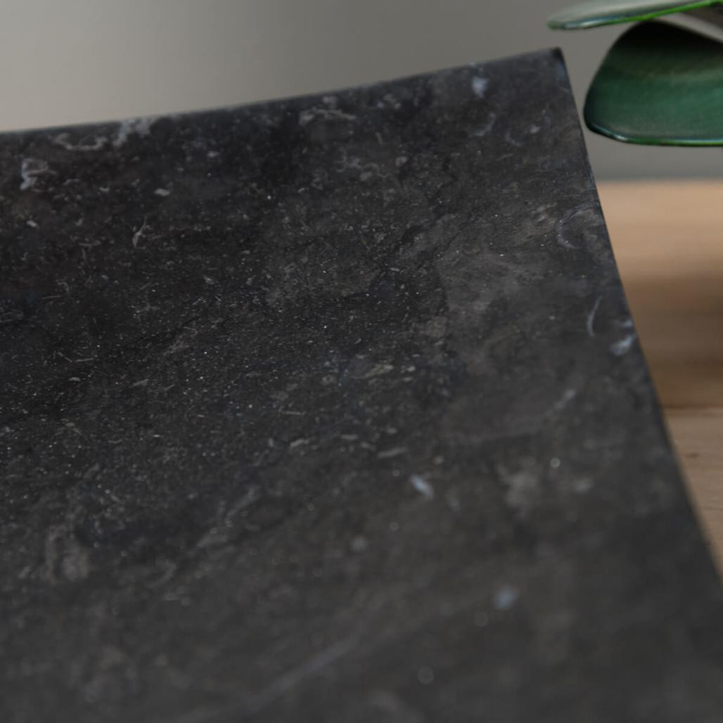 Lavabo sobre encimera rectángulo 50cm piedra mármol Génova negro Lavabo sobre encimera rectángulo 50cm piedra mármol Génova negro