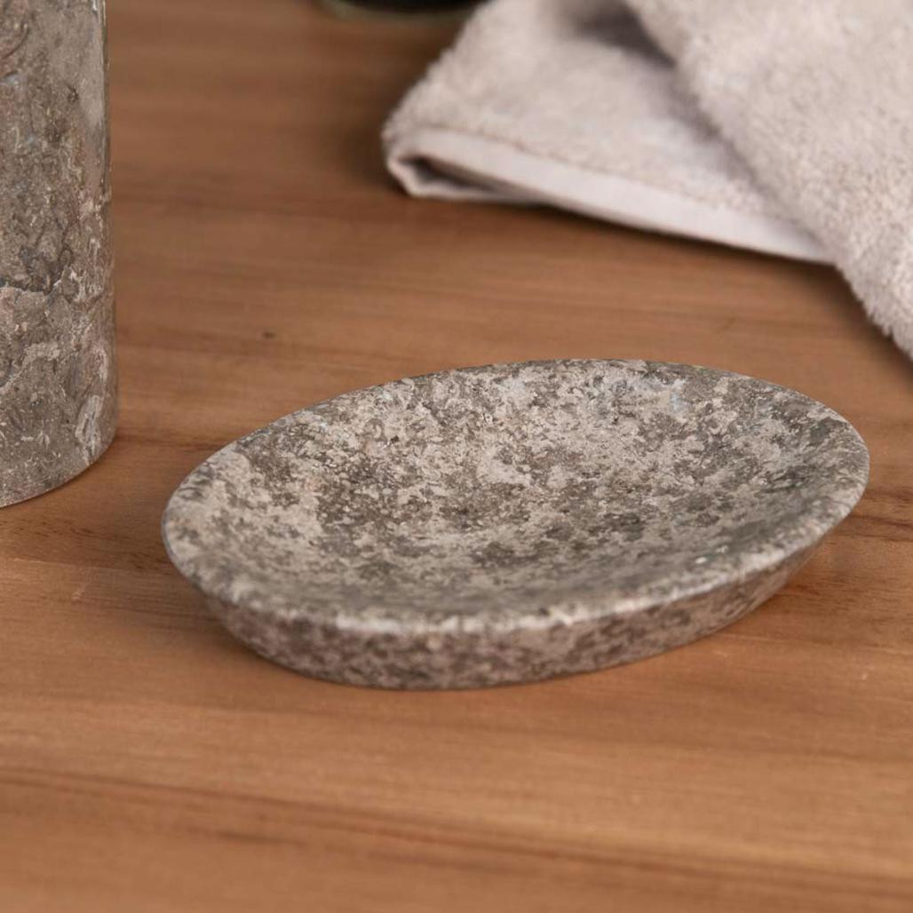 Jabonera de mármol gris Jabonera de mármol gris