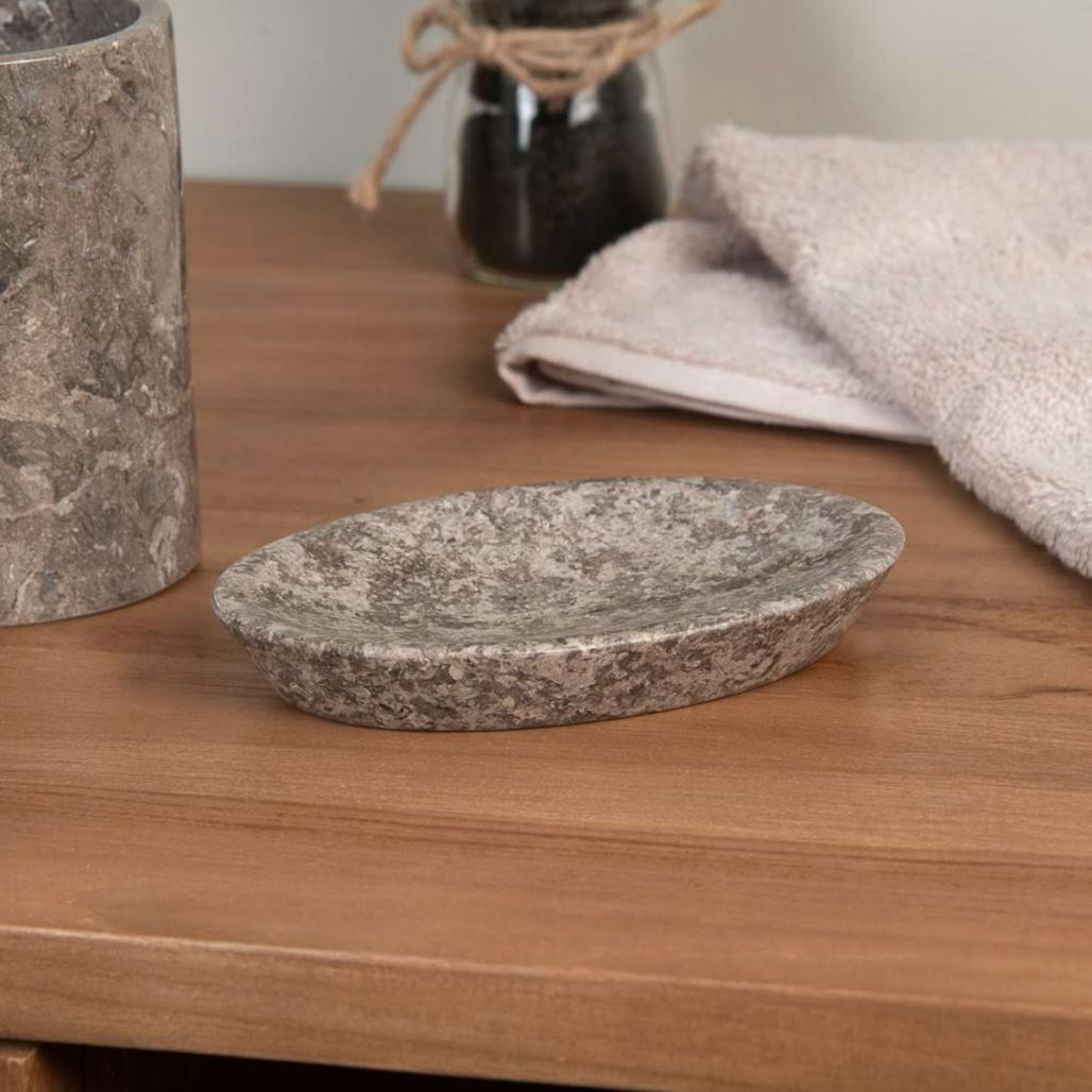 Jabonera de mármol gris Jabonera de mármol gris