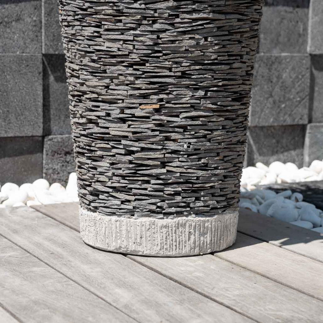 Maceta tiesto jardinera cónica pizarra 80 cm jardà­n terraza zen
