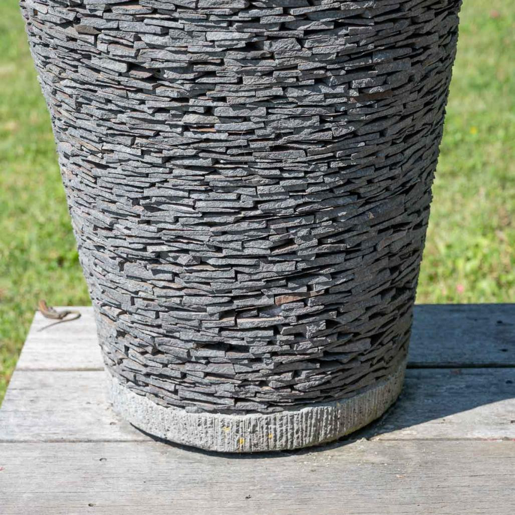 Maceta tiesto jardinera cónica pizarra 50 cm jardà­n terraza zen