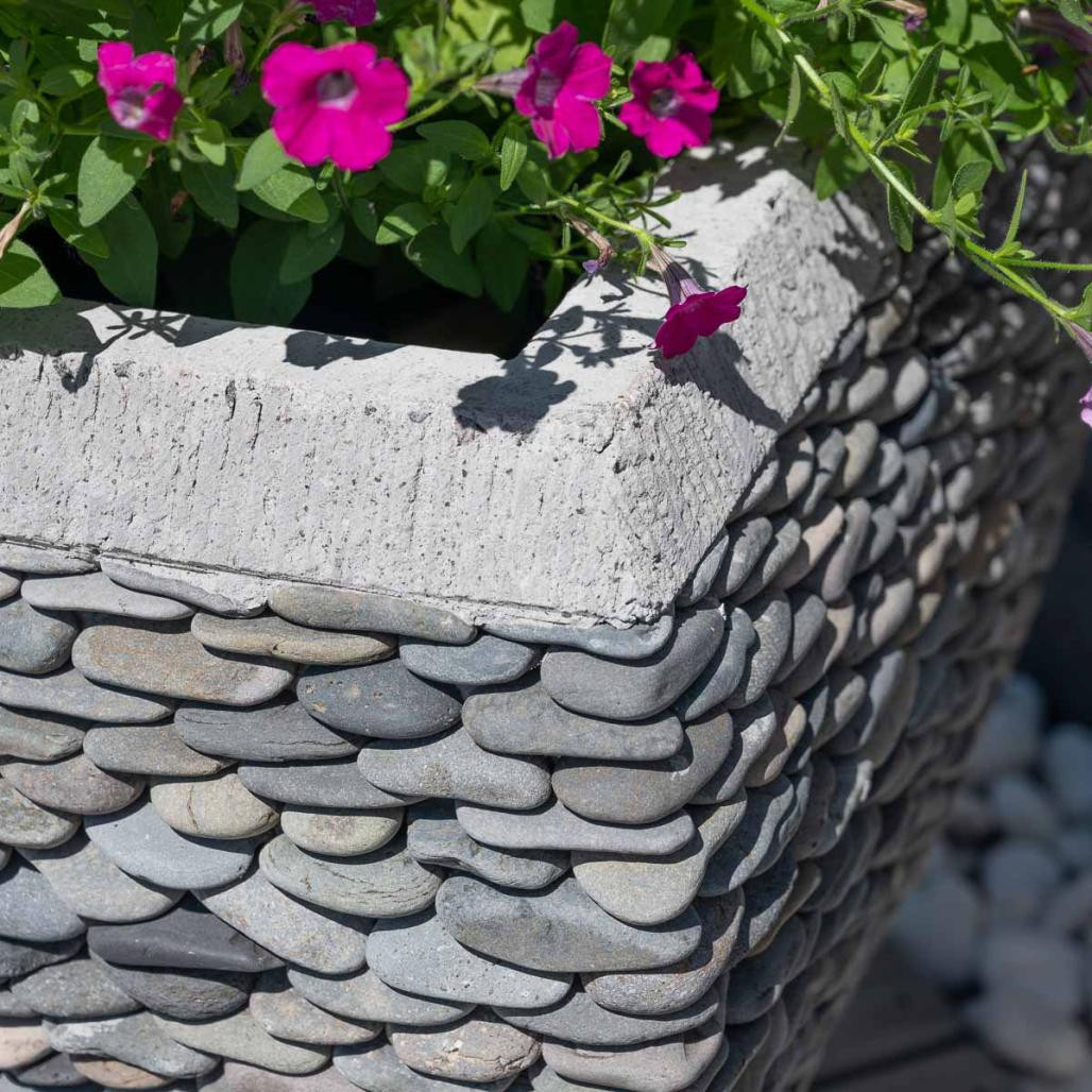 Maceta tiesto jardinera moldeada piedra 50 cm jardà­n zen