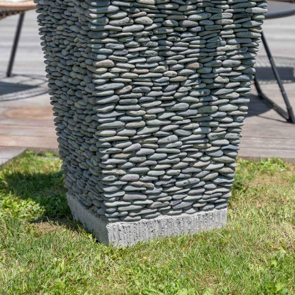 Maceta tiesto jardinera cuadrada piedra 80 cm jardà­n exterior zen