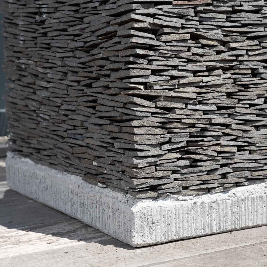 Maceta tiesto jardinera cubo pizarra 50 cm jardà­n terraza piedra natural