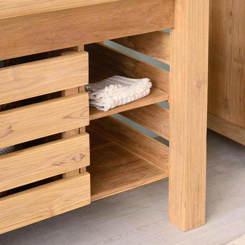 Mueble para cuarto de baño de teca Zen 85 cm Mueble para cuarto de baño de teca Zen 85 cm