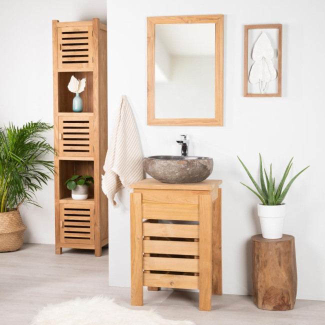 Mueble Zen para cuarto de baño de teca 50 cm