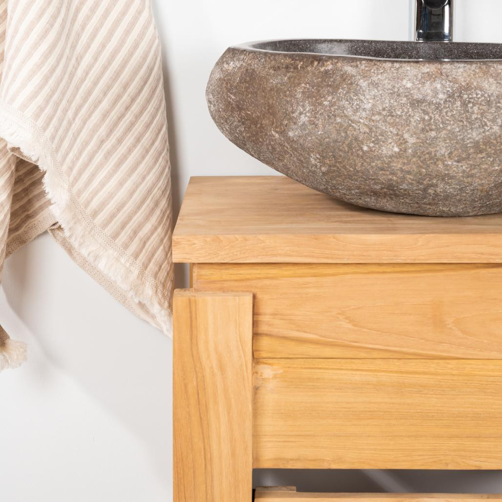 Mueble Zen para cuarto de baño de teca 50 cm