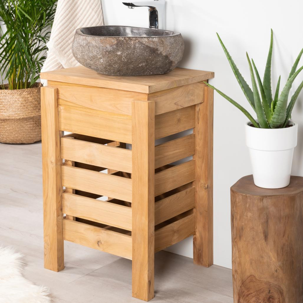 Mueble Zen para cuarto de baño de teca 50 cm