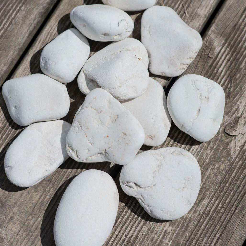 5 bolsas de piedras blancas de 10 kg