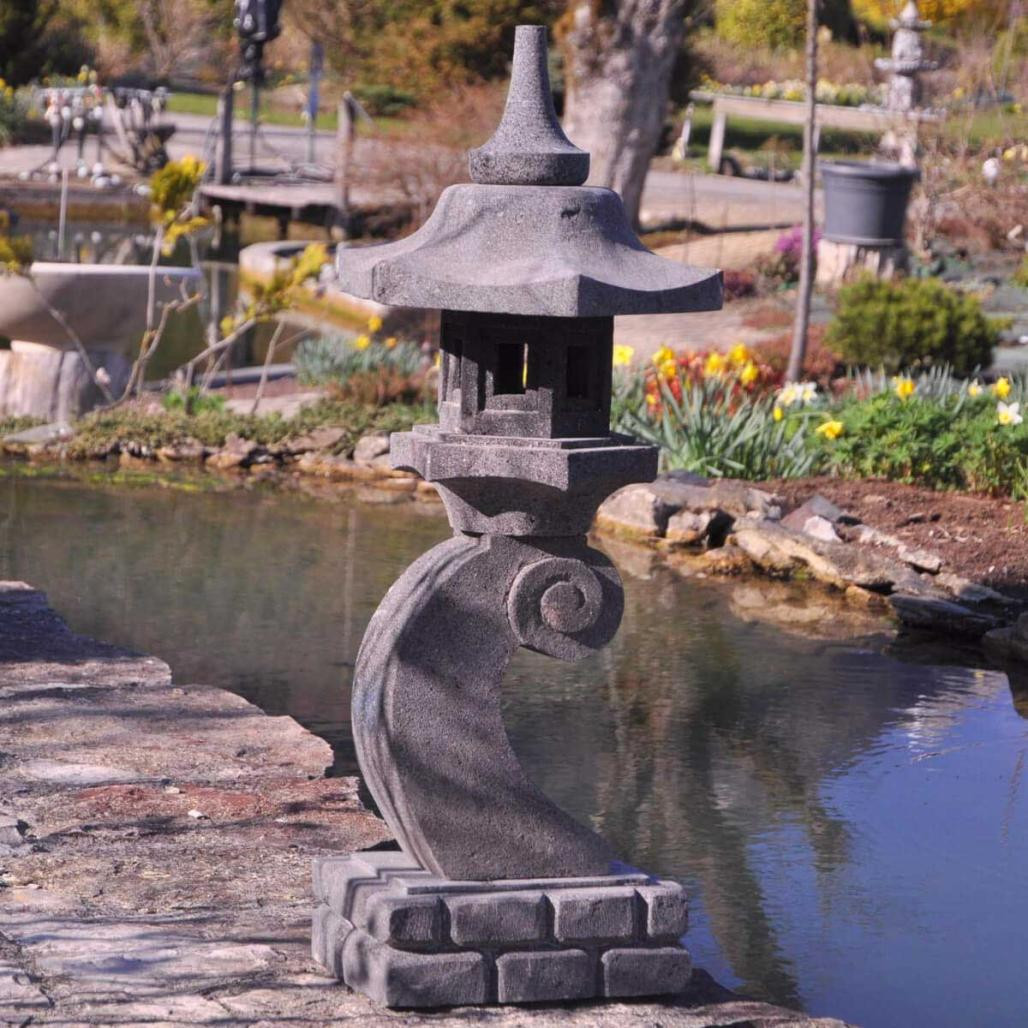 Linterna japonesa de piedra de lava 90 cm làmpara jardà­n terraza