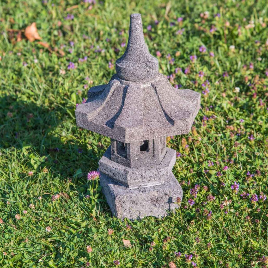 Làmpara de jardà­n japonés de piedra de lava 50 cm