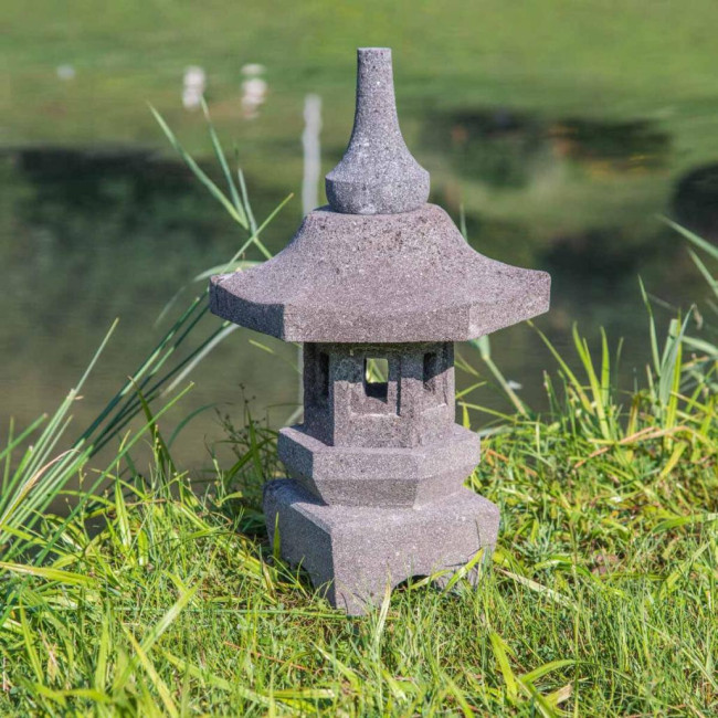 Làmpara japonesa toro jardàn zen de piedra de lava 50 cm