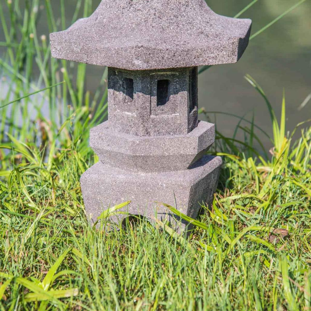 Làmpara japonesa toro jardàn zen de piedra de lava 50 cm Làmpara japonesa toro jardàn zen de piedra de lava 50 cm