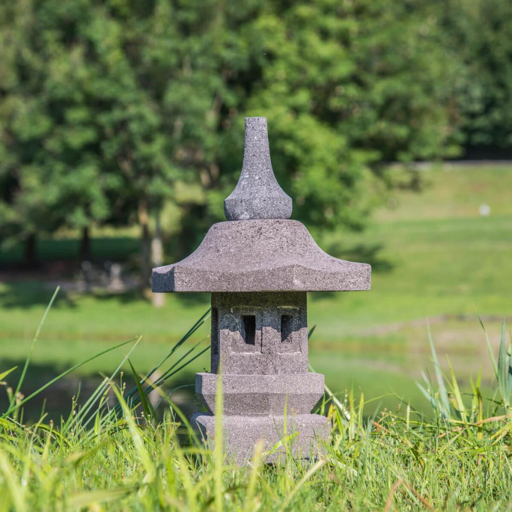 Làmpara japonesa toro jardàn zen de piedra de lava 50 cm Làmpara japonesa toro jardàn zen de piedra de lava 50 cm