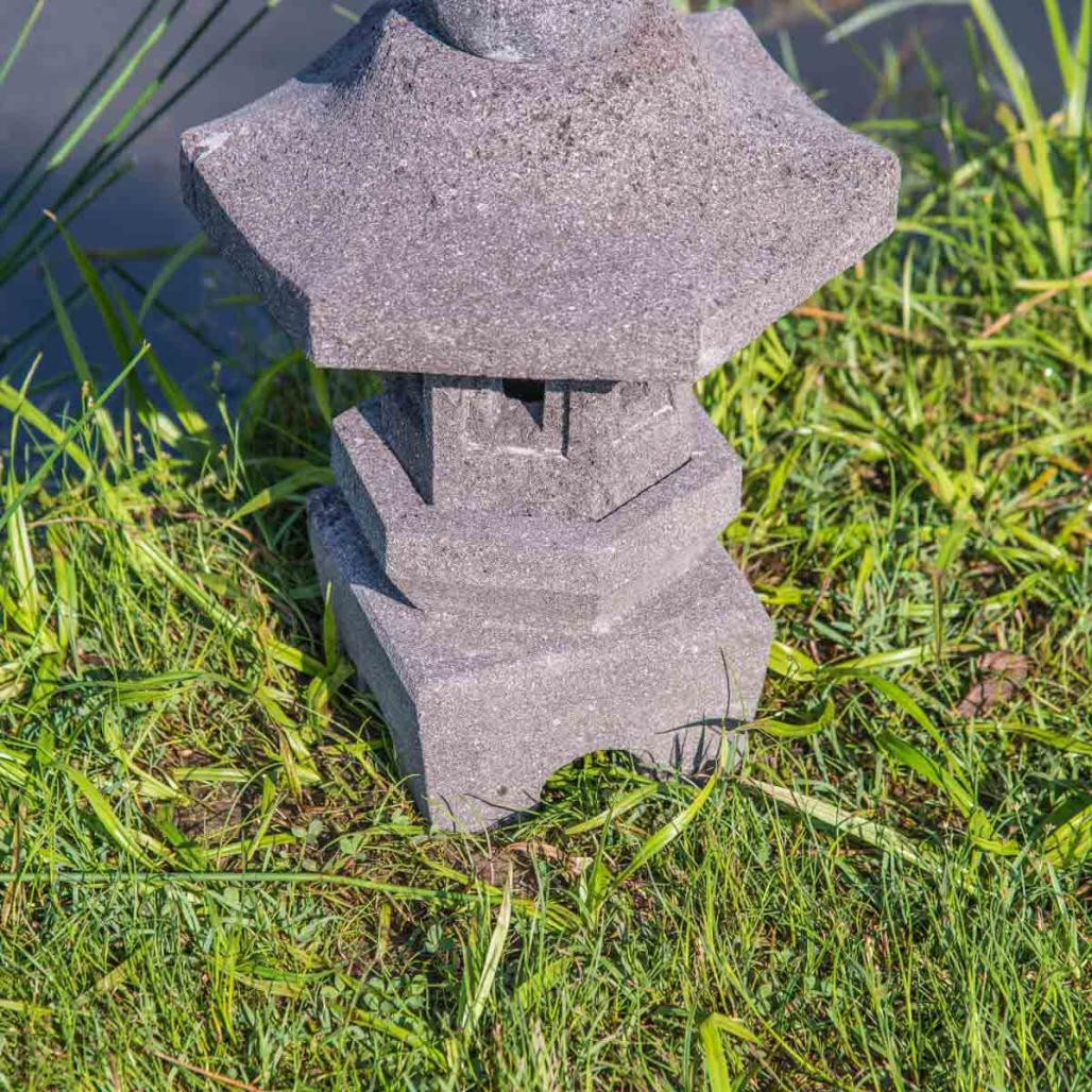 Làmpara japonesa toro jardàn zen de piedra de lava 50 cm Làmpara japonesa toro jardàn zen de piedra de lava 50 cm