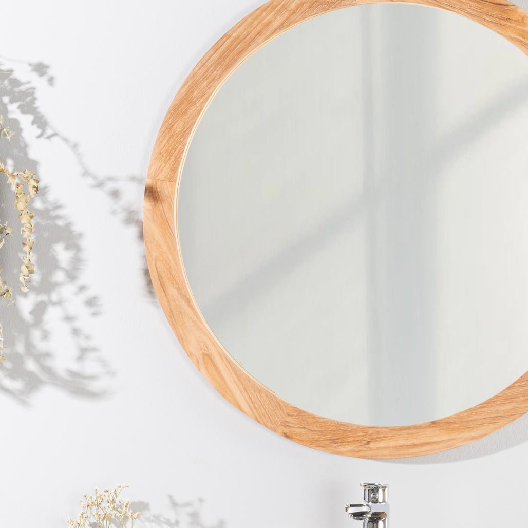 Espejo ojo de buey 68 cm de teca Espejo ojo de buey 68 cm de teca