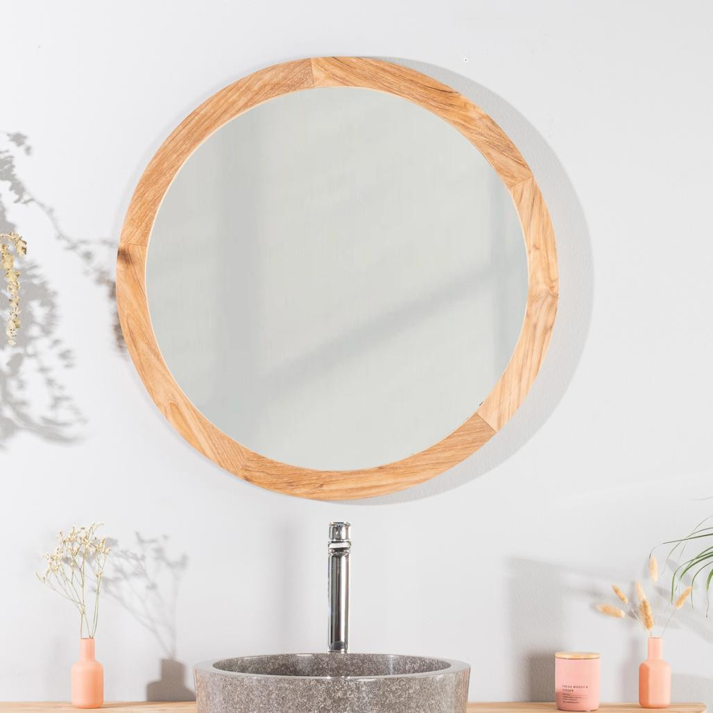 Espejo ojo de buey 68 cm de teca Espejo ojo de buey 68 cm de teca