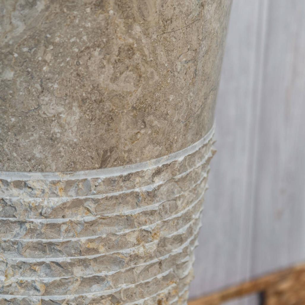 Lavabo de pie de mármol para cuarto de baño Florencia gris