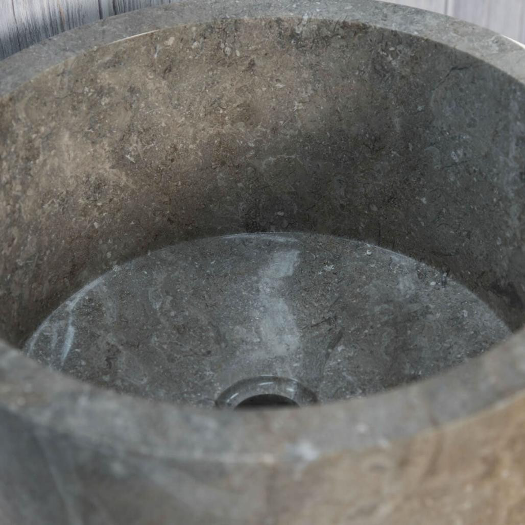 Lavabo de pie de mármol para cuarto de baño Florencia gris