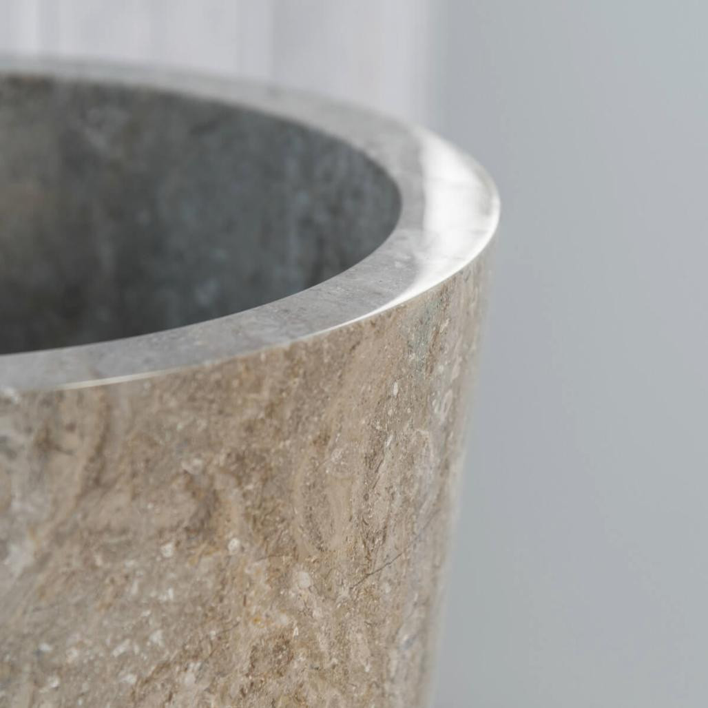 Lavabo de pie de mármol para cuarto de baño Florencia gris