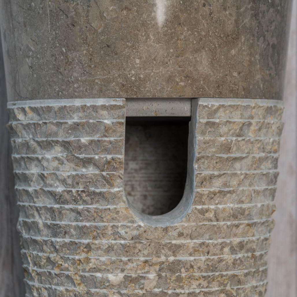 Lavabo de pie de mármol para cuarto de baño Florencia gris