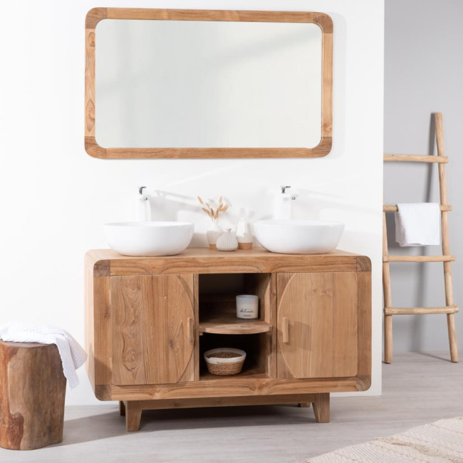 Mueble para cuarto de baño de teca Retro 120 cm