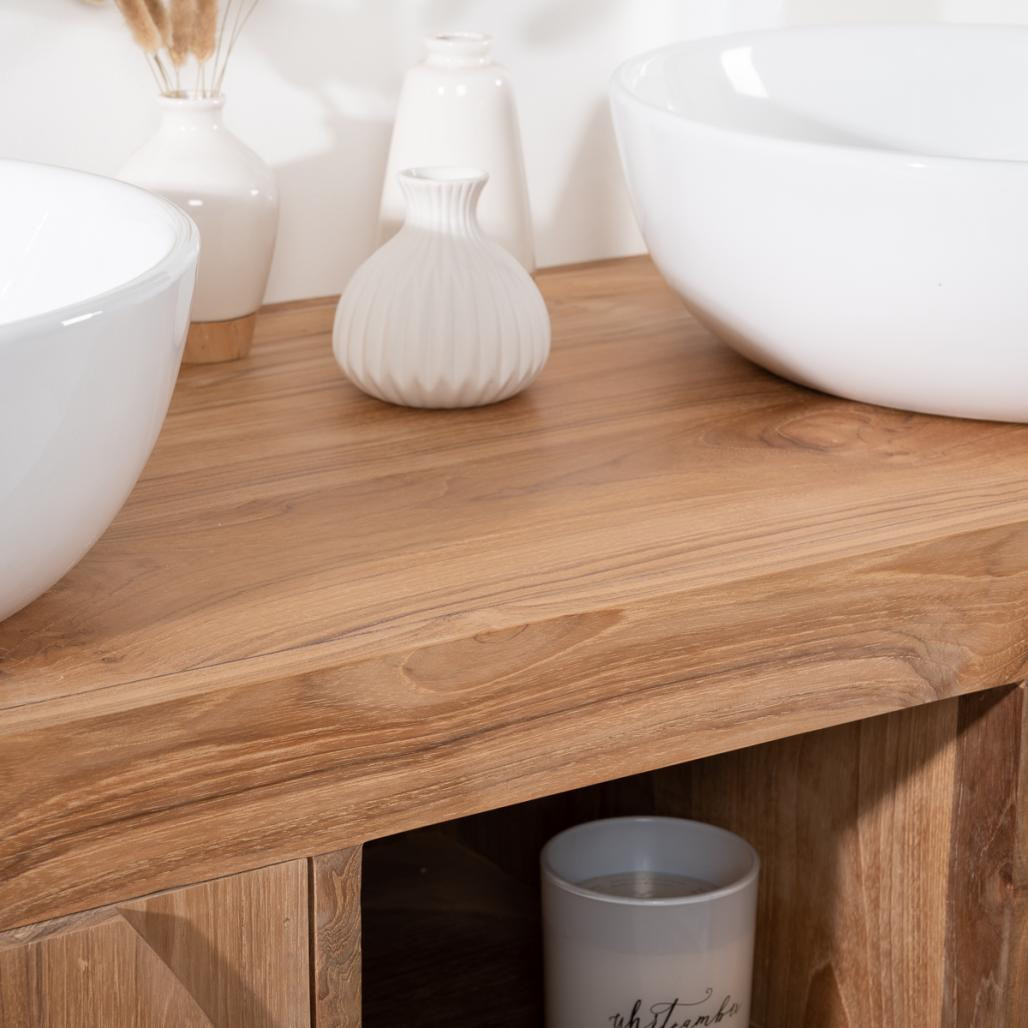 Mueble para cuarto de baño de teca Retro 120 cm