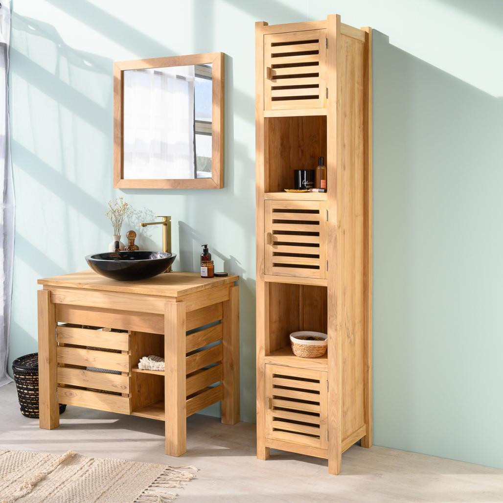 Columna de cuarto de baño de teca Natura 2 m Columna de cuarto de baño de teca Natura 2 m