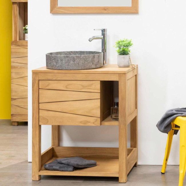 Mueble para cuarto de baño de teca Cosy 67 cm