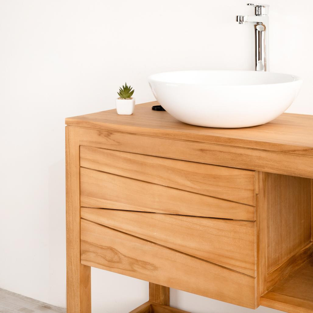 Mueble doble para lavabo de teca Cosy 160 cm