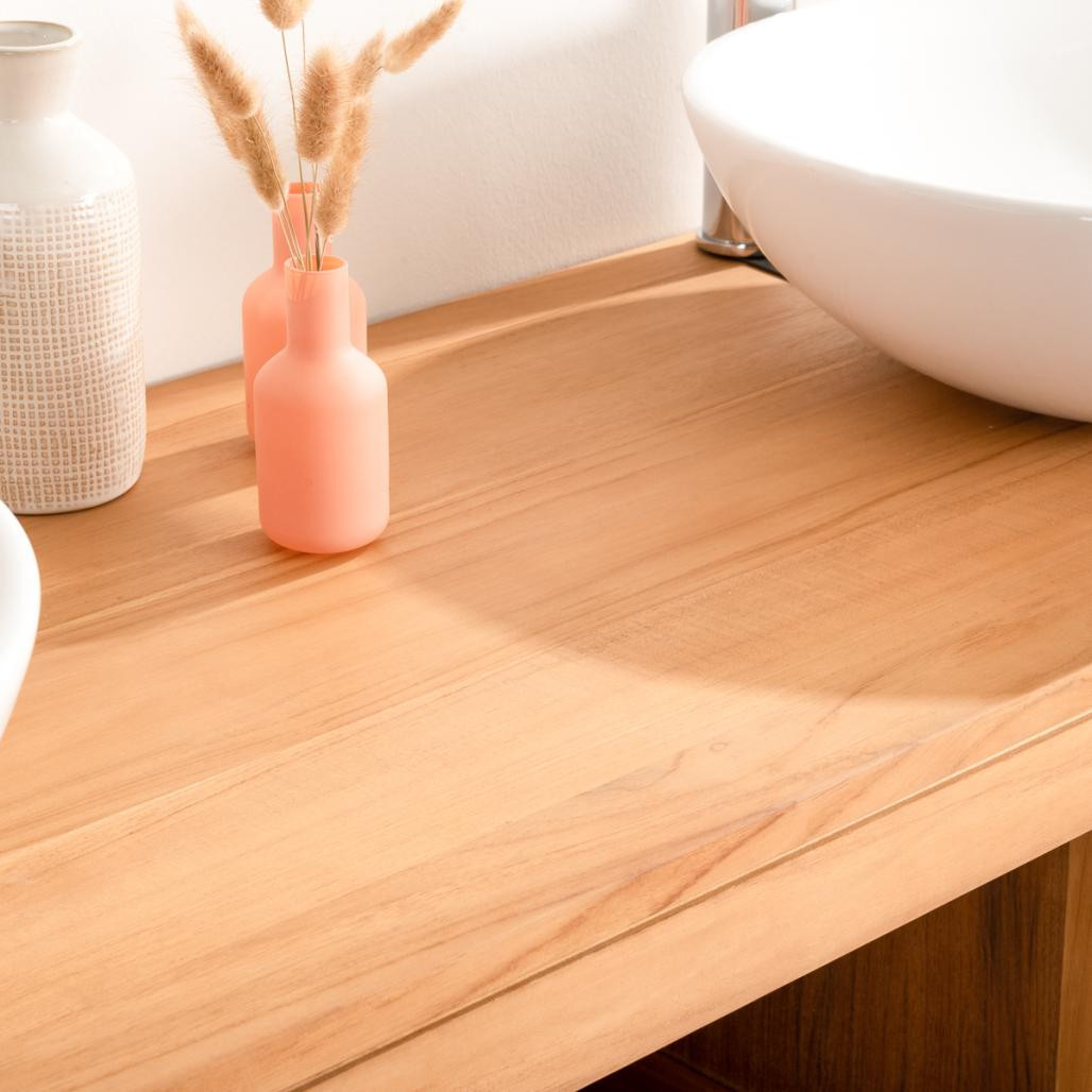 Mueble doble para lavabo de teca Cosy 160 cm