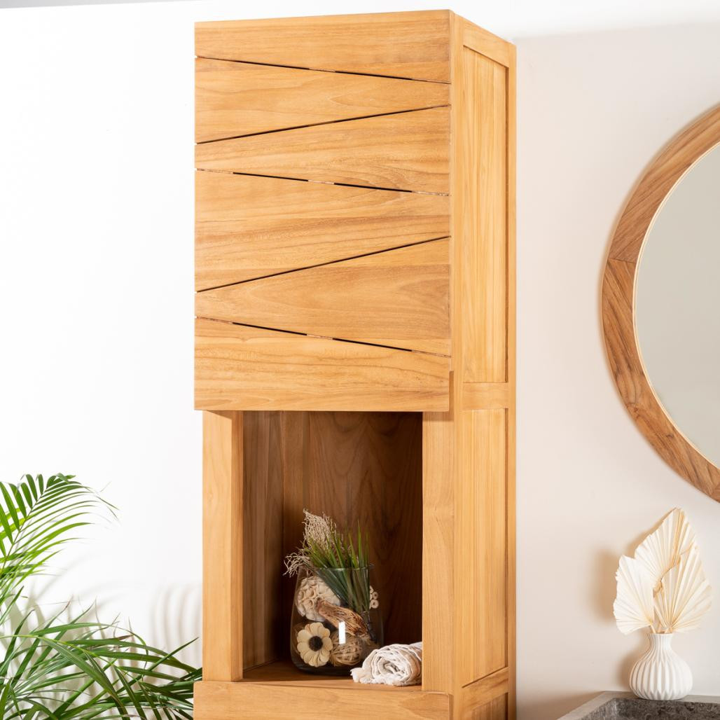 Columna cuarto de baño de teca maciza Armonía 190 cm Columna cuarto de baño de teca maciza Armonía 190 cm