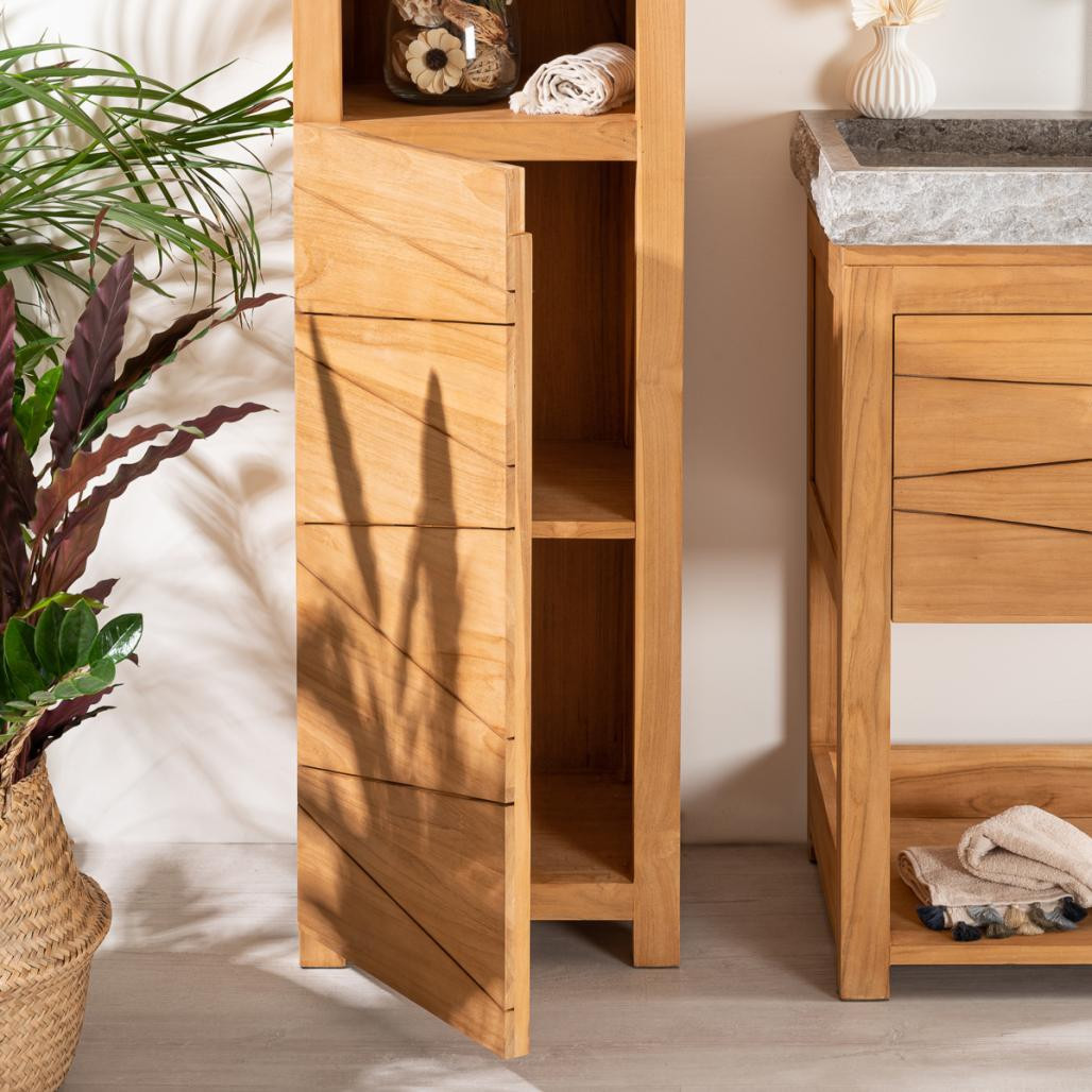 Columna cuarto de baño de teca maciza Armonía 190 cm Columna cuarto de baño de teca maciza Armonía 190 cm