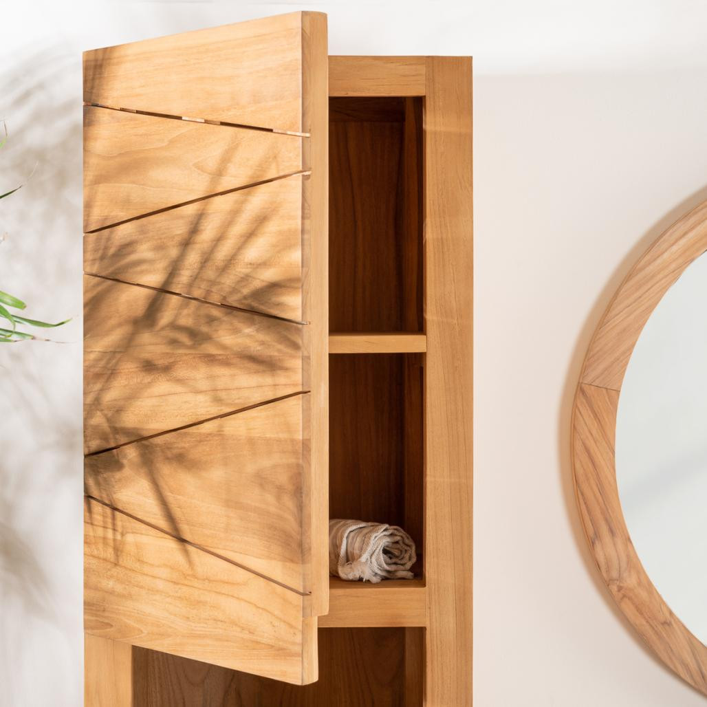 Columna cuarto de baño de teca maciza Armonía 190 cm Columna cuarto de baño de teca maciza Armonía 190 cm