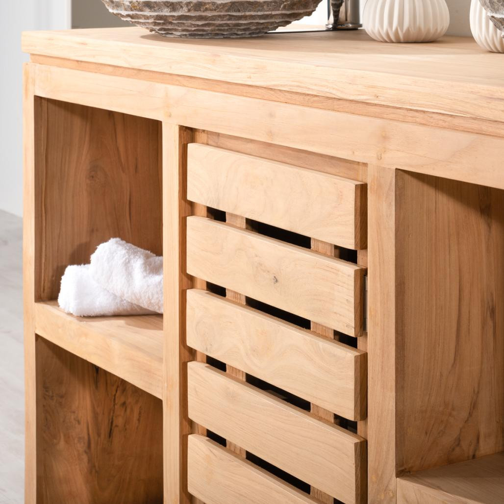 Mueble para cuarto de baño de teca maciza 120 cm Mueble para cuarto de baño de teca maciza 120 cm