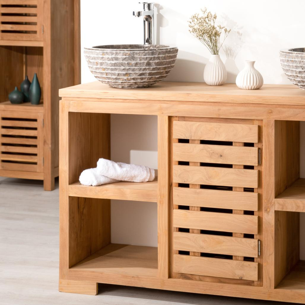 Mueble para cuarto de baño de teca maciza 120 cm Mueble para cuarto de baño de teca maciza 120 cm