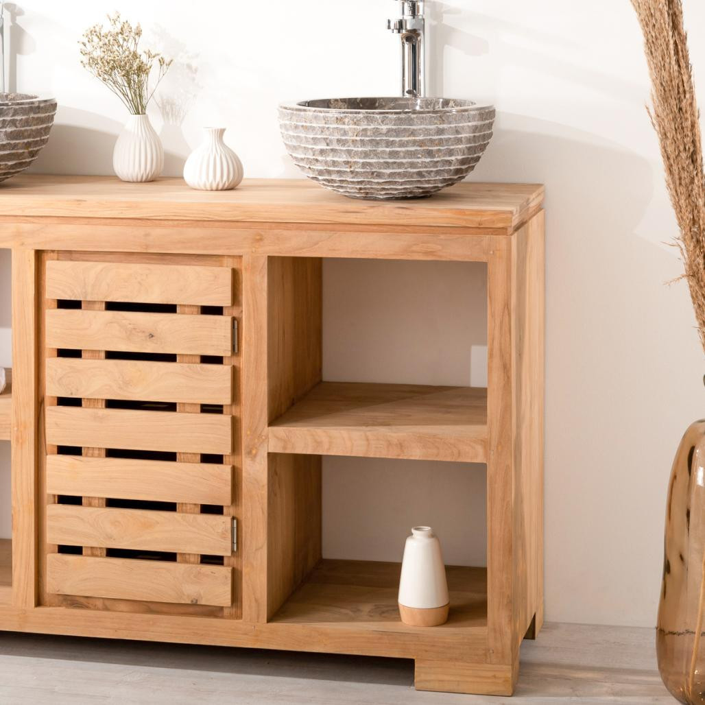 Mueble para cuarto de baño de teca maciza 120 cm Mueble para cuarto de baño de teca maciza 120 cm