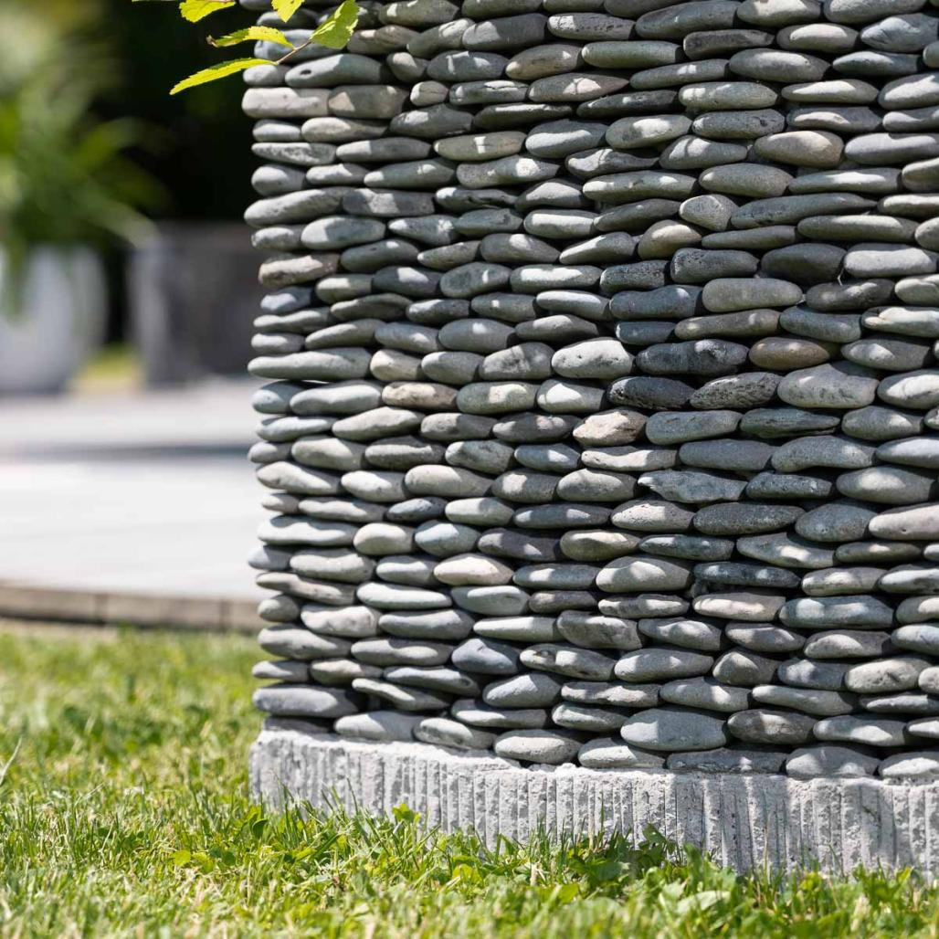 Maceta tiesto jardinera cuadrada cubo piedra 50 cm jardà­n zen terraza