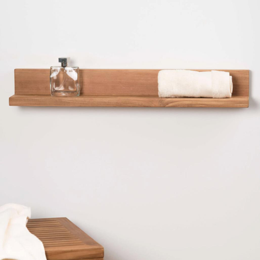 Repisa balda Camelia cuarto de baño de teca maciza 70 cm Repisa balda Camelia cuarto de baño de teca maciza 70 cm